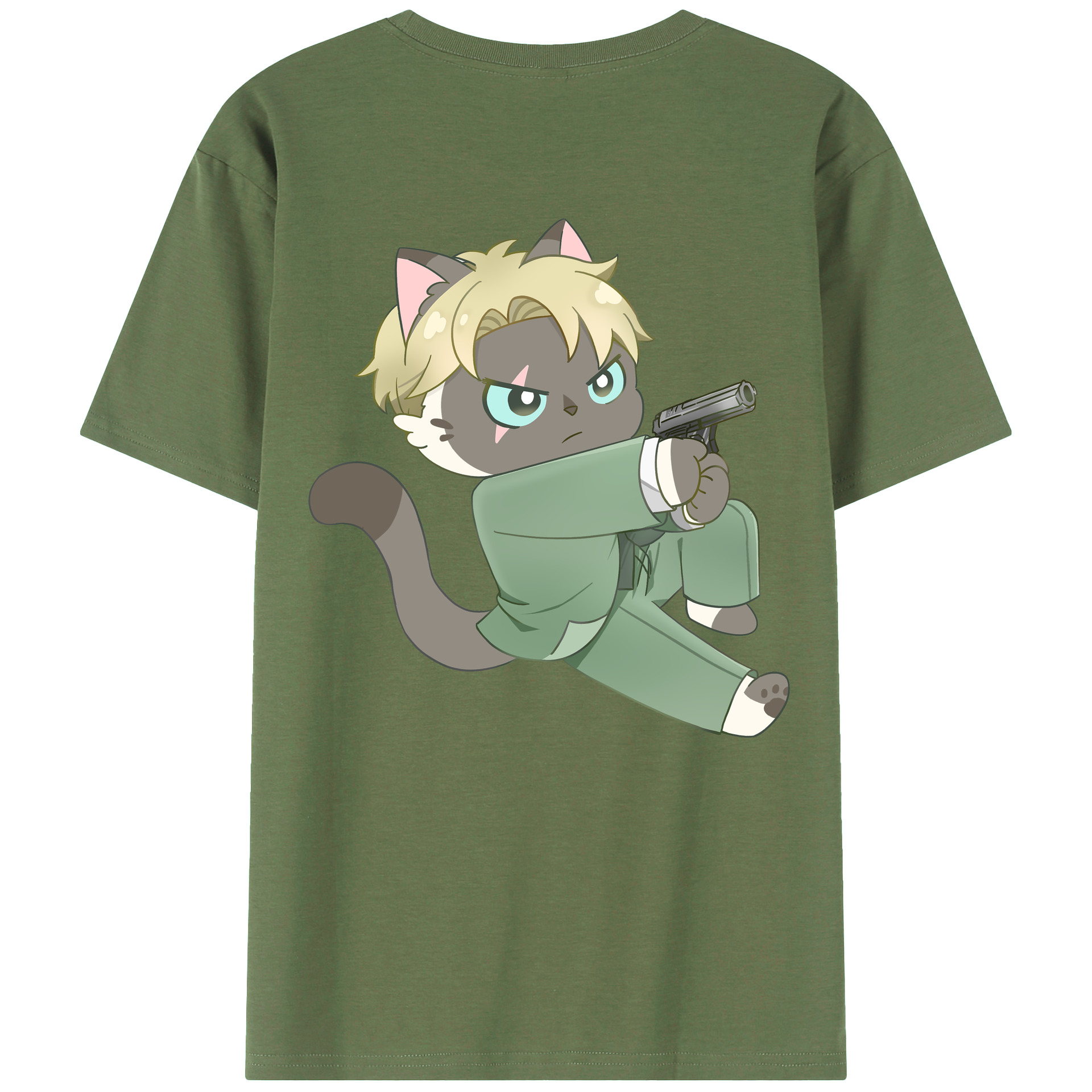 （画像用） SPY×FAMILY间谍家家酒 綿100％ メンズ半袖Tシャツ（バックプリント） 通気性